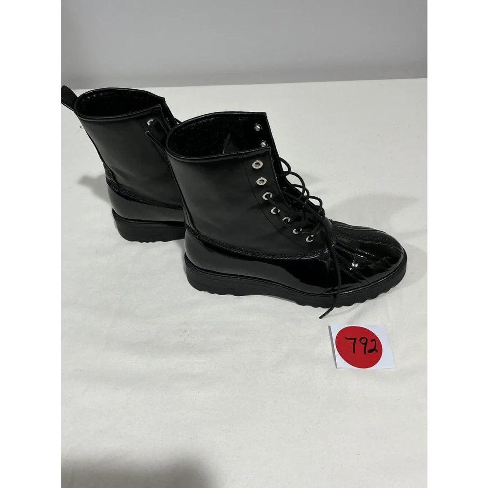 Woman’s J.f. Amy Lace Up Black Size 8 Combat Boots